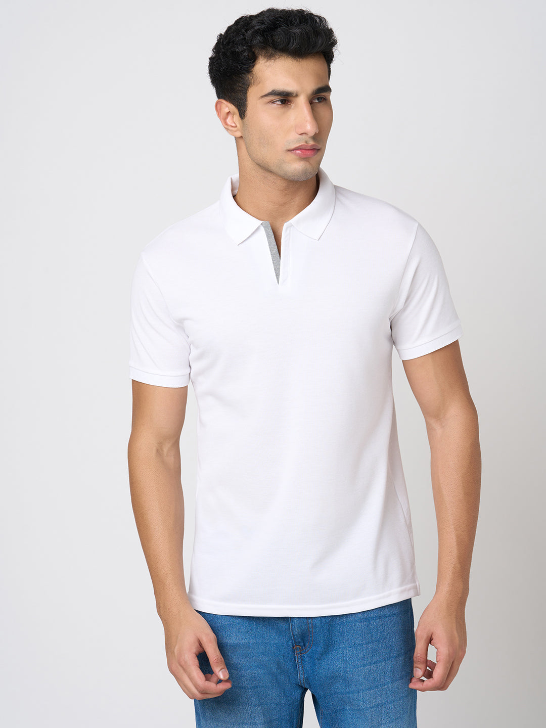 STITCH HUB Men's Polo Tshirt Cotton Rich Blend, Classic Fit, Breathable & Stylish White Polo for Casual & Smart Wear