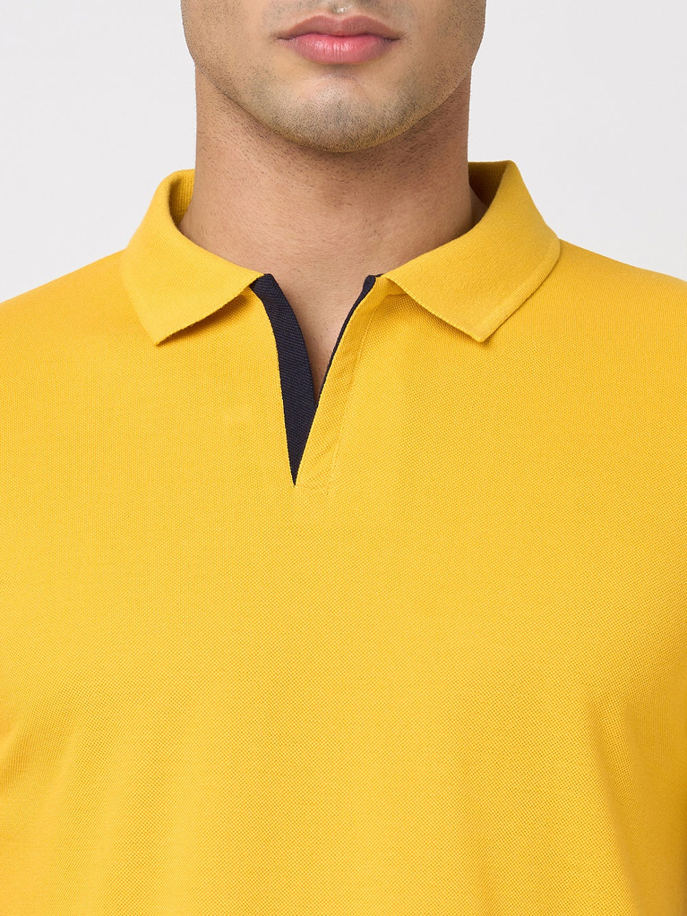 STITCH HUB Men's Polo Tshirt - Mustard Cotton Rich Blend, Regular Fit, Stylish & Versatile for Formal & Casual Wear