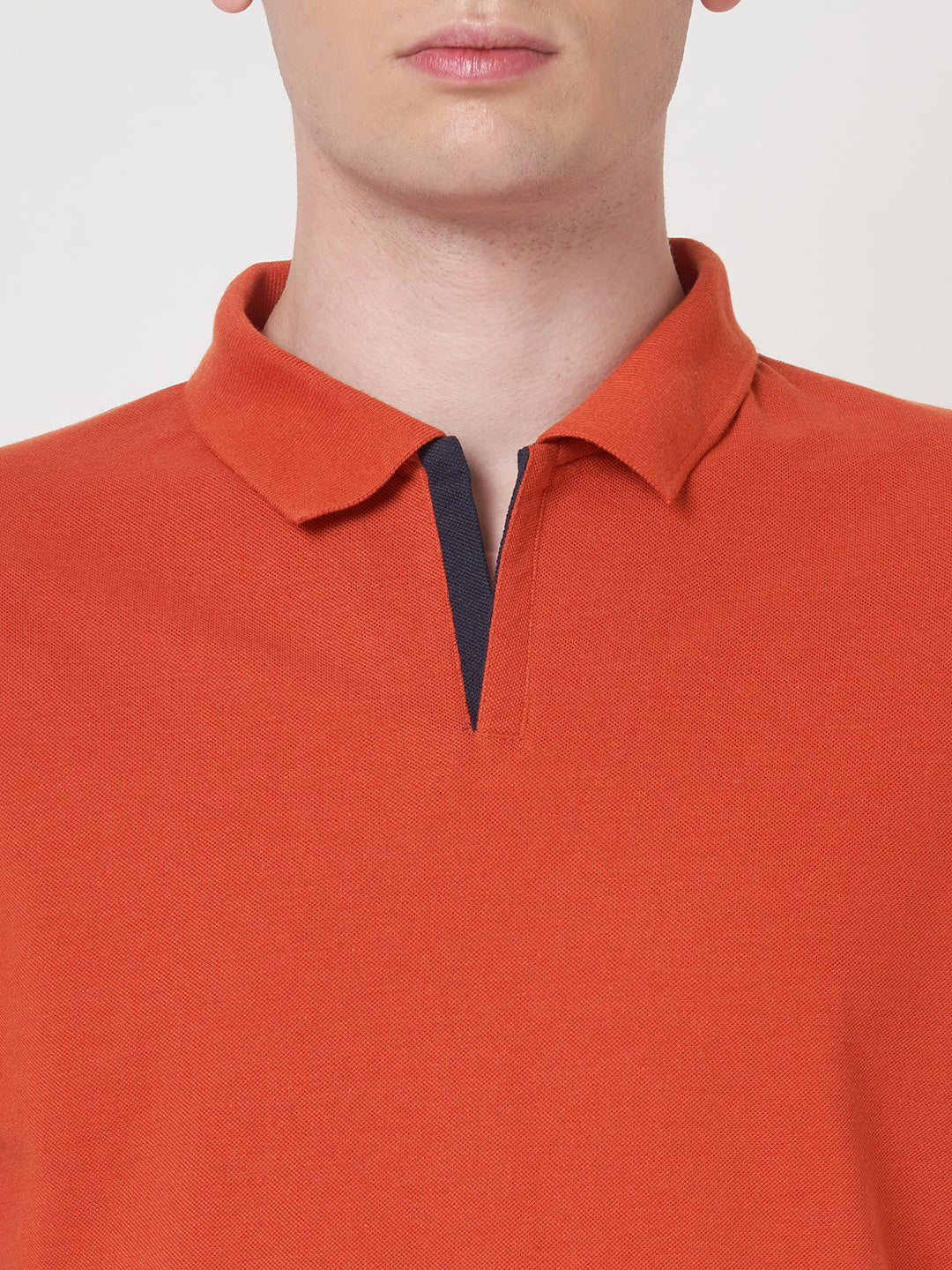 STITCH HUB Men's Polo Tshirt in Rust Cotton Rich Blend, Breathable, Casual & Formal Wear, Tailored Comfort with Classic Style