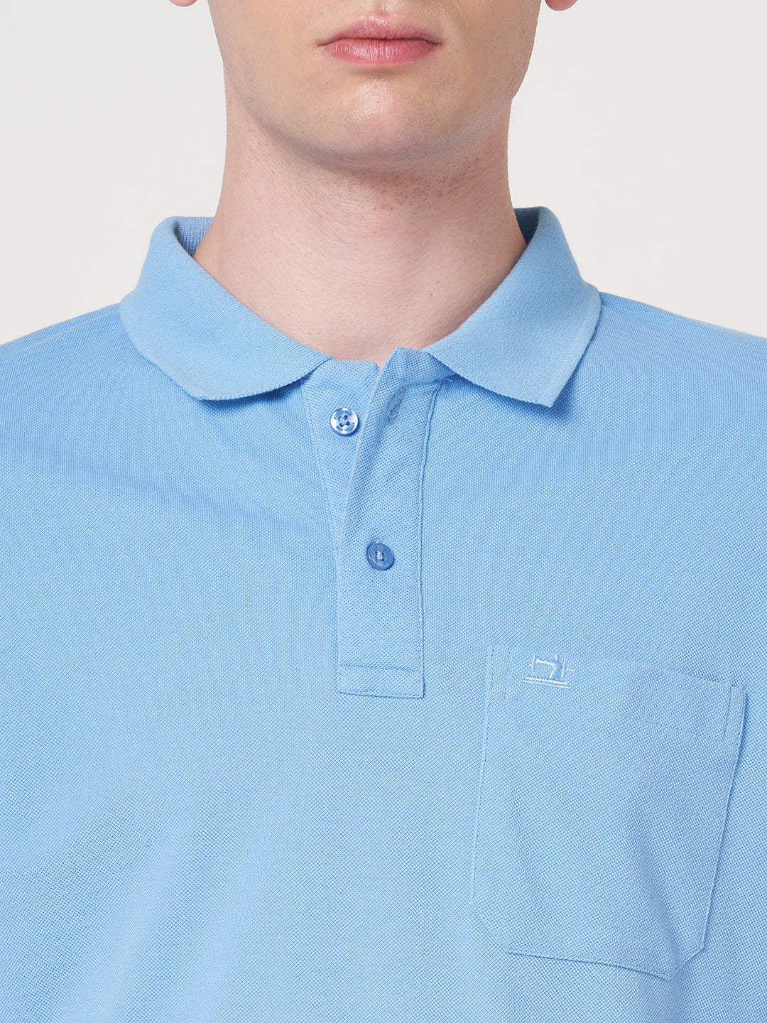 STITCH HUB Men's Matty Polo Tshirt – Sky Color Cotton Rich Blend, Regular Fit, Breathable & Stylish, Perfect for Casual and Formal Wear