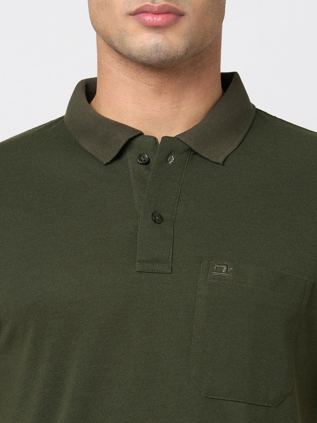 STITCH HUB Men's Olive Matty Polo Tshirt - Cotton Rich Blend, Regular Fit, Breathable, Perfect for Casual & Formal Wear