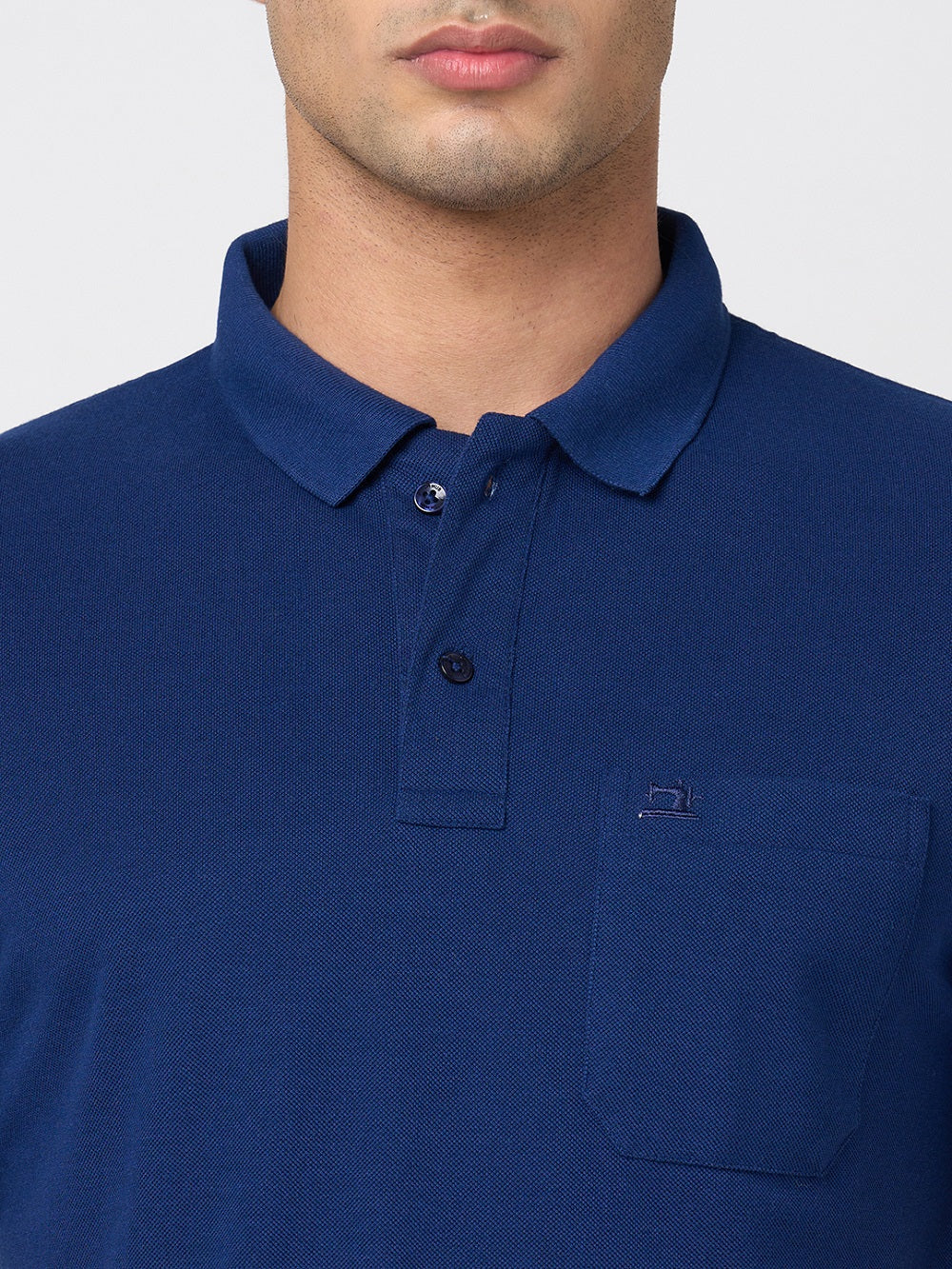 STITCH HUB Men's Matty Polo – Blue Cotton Rich Blend, Regular Fit, Breathable & Stylish for Casual & Formal Wear