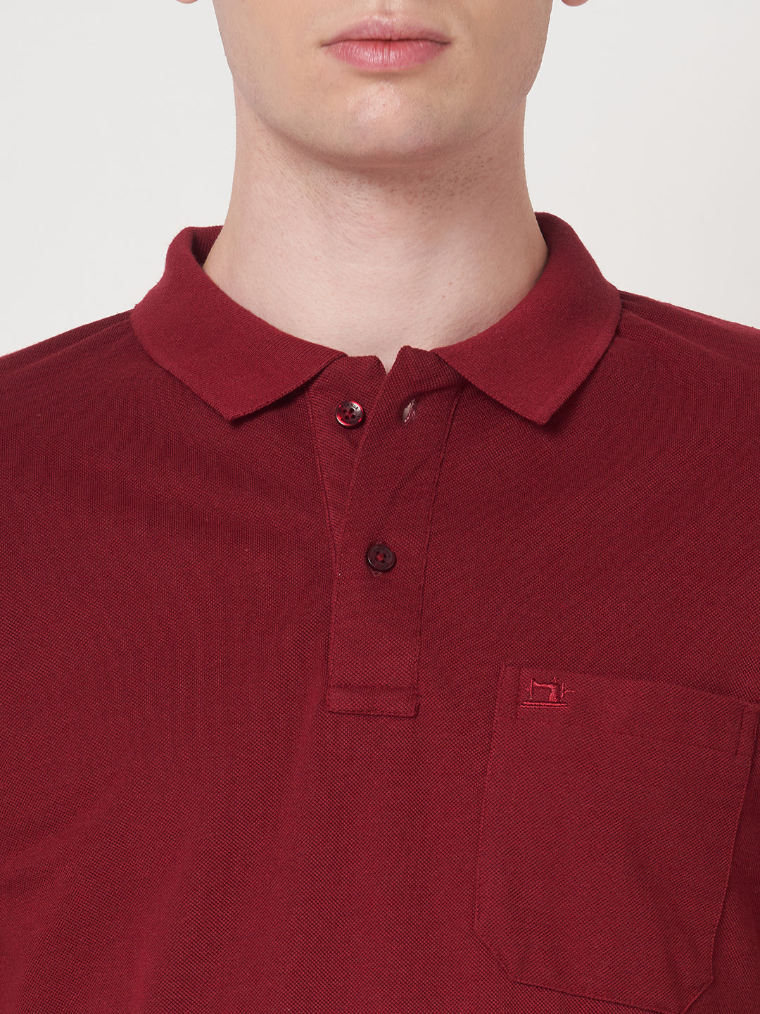 STITCH HUB Men's Matty Polo Tshirt Wine Color - Cotton Rich Blend, Breathable, Stylish & Versatile for All-Day Comfort