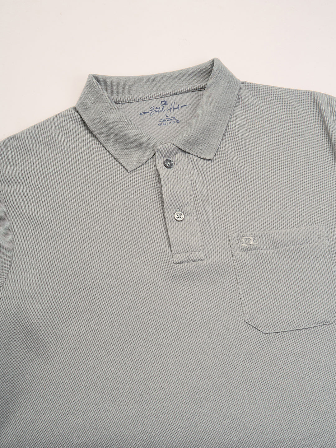 STITCH HUB Men's Matty Polo Tshirt – Cotton Rich Blend, Stylish Grey, Breathable & Durable, Perfect for Casual & Outdoor Wear