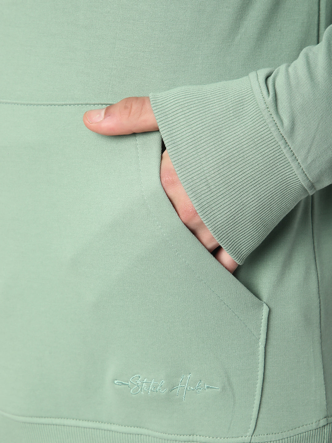 Stitch Hub Pista Loop knit Hoodie - Long Sleeve, Regular Fit