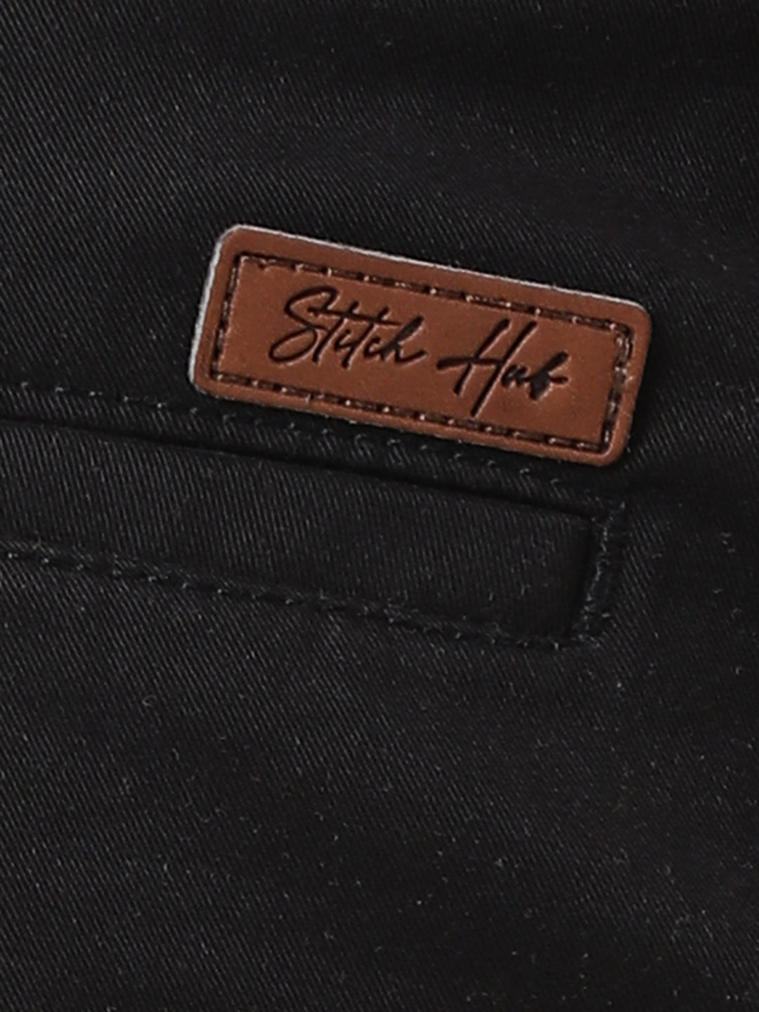 Stitch Hub Men's Black Solid Cotton Shorts - Premium Comfort & Style