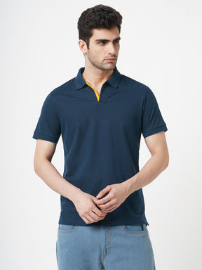STITCH HUB Men's Polo Tshirt Peacock Cotton Rich Blend, Stylish & Comfortable, Perfect for Casual & Formal Wear