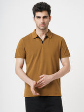 STITCH HUB Men's Polo Tshirt Cotton Rich Blend Comfortable, Stylish, and Breathable Copper Polo for Formal & Casual Wear