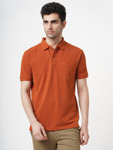 STITCH HUB Matty Polo for Men, Rust Cotton Rich Blend – Stylish, Breathable, Durable Casual Wear