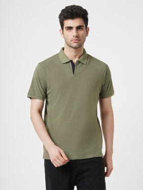 STITCH HUB Men's Polo Tshirt Olive Cotton Rich Blend, Breathable & Stylish, Perfect for Casual & Semi-Formal Occasions