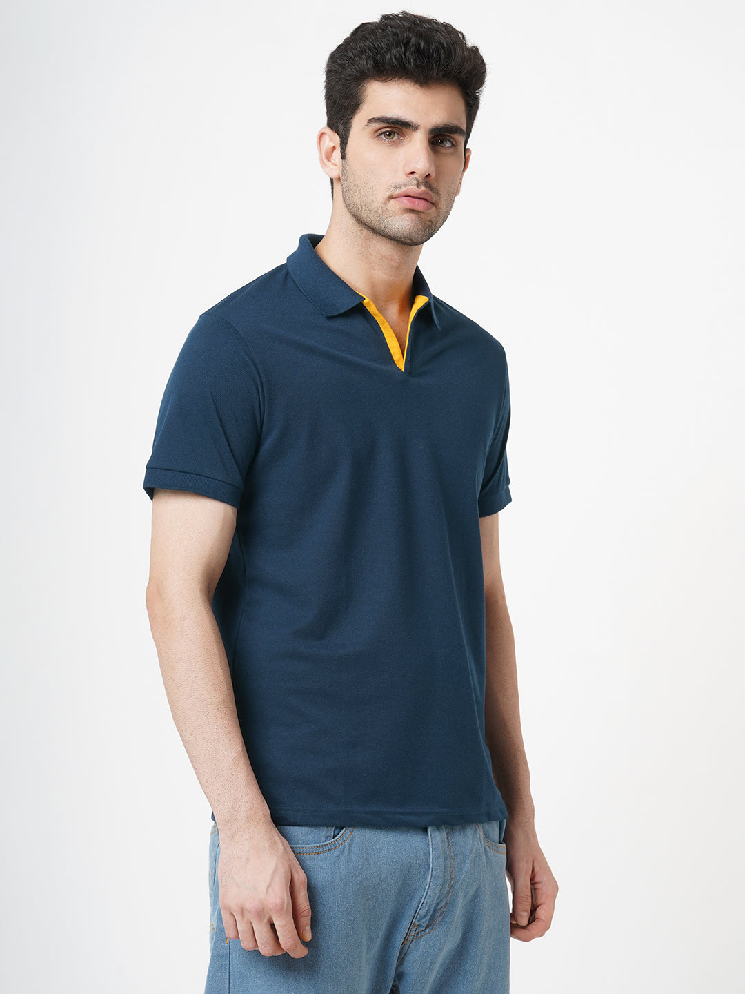 STITCH HUB Men's Polo Tshirt Peacock Cotton Rich Blend, Stylish & Comfortable, Perfect for Casual & Formal Wear