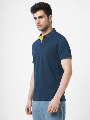 STITCH HUB Men's Polo Tshirt Peacock Cotton Rich Blend, Stylish & Comfortable, Perfect for Casual & Formal Wear