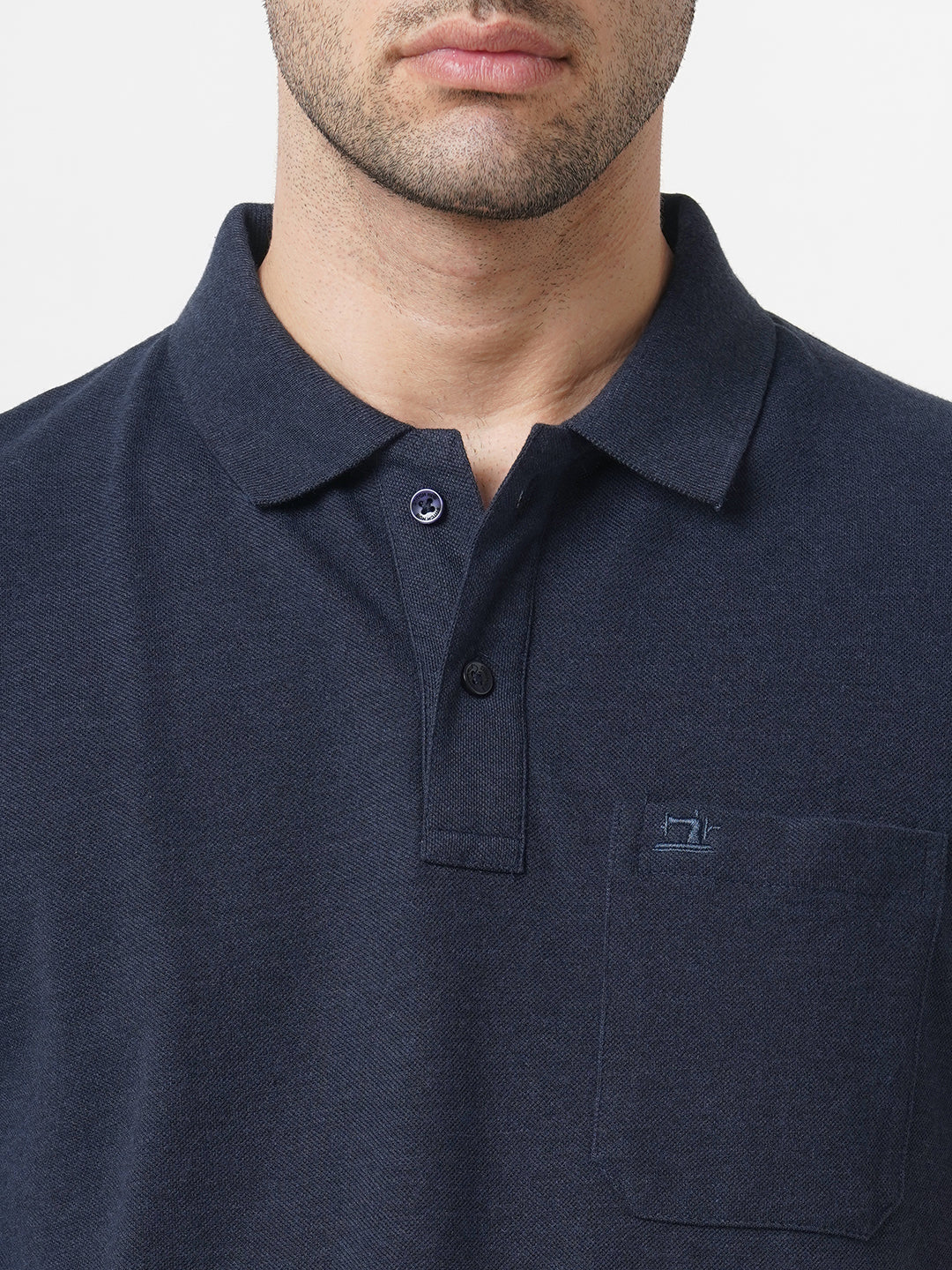 STITCH HUB Men's Matty Polo Navy Tshirt – Cotton Rich Blend, Stylish & Comfortable, Perfect for Casual & Formal Wear