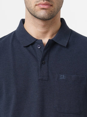 STITCH HUB Men's Matty Polo Navy Tshirt – Cotton Rich Blend, Stylish & Comfortable, Perfect for Casual & Formal Wear