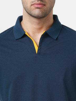 STITCH HUB Men's Polo Tshirt Peacock Cotton Rich Blend, Stylish & Comfortable, Perfect for Casual & Formal Wear
