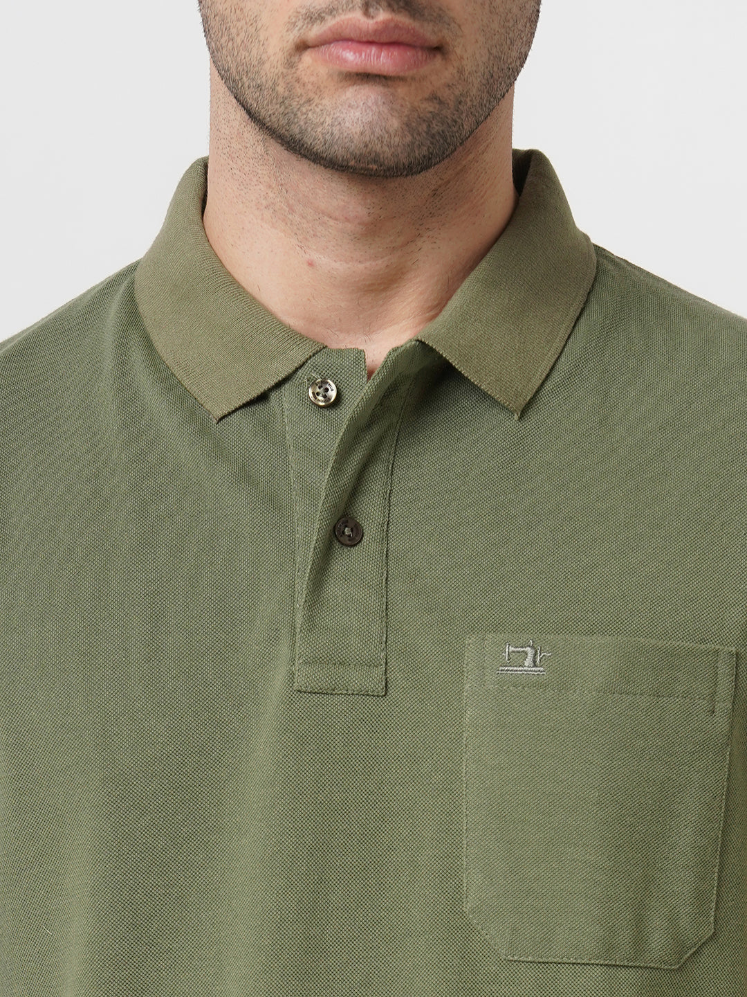 STITCH HUB Men's Matty Polo Tshirt – Cotton Rich Blend, Regular Fit, Breathable & Durable, Perfect for Casual & Formal Wear in Stylish Olive