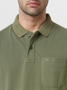 STITCH HUB Men's Matty Polo Tshirt – Cotton Rich Blend, Regular Fit, Breathable & Durable, Perfect for Casual & Formal Wear in Stylish Olive