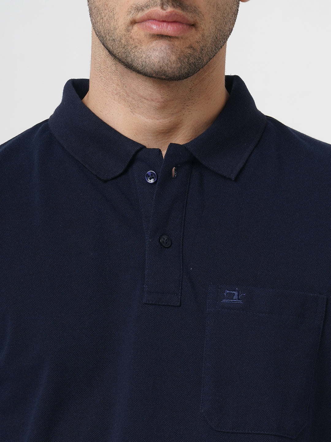 STITCH HUB Men's Matty Polo Tshirt – Navy, Cotton Rich Blend, Breathable & Stylish for Casual & Formal Wear