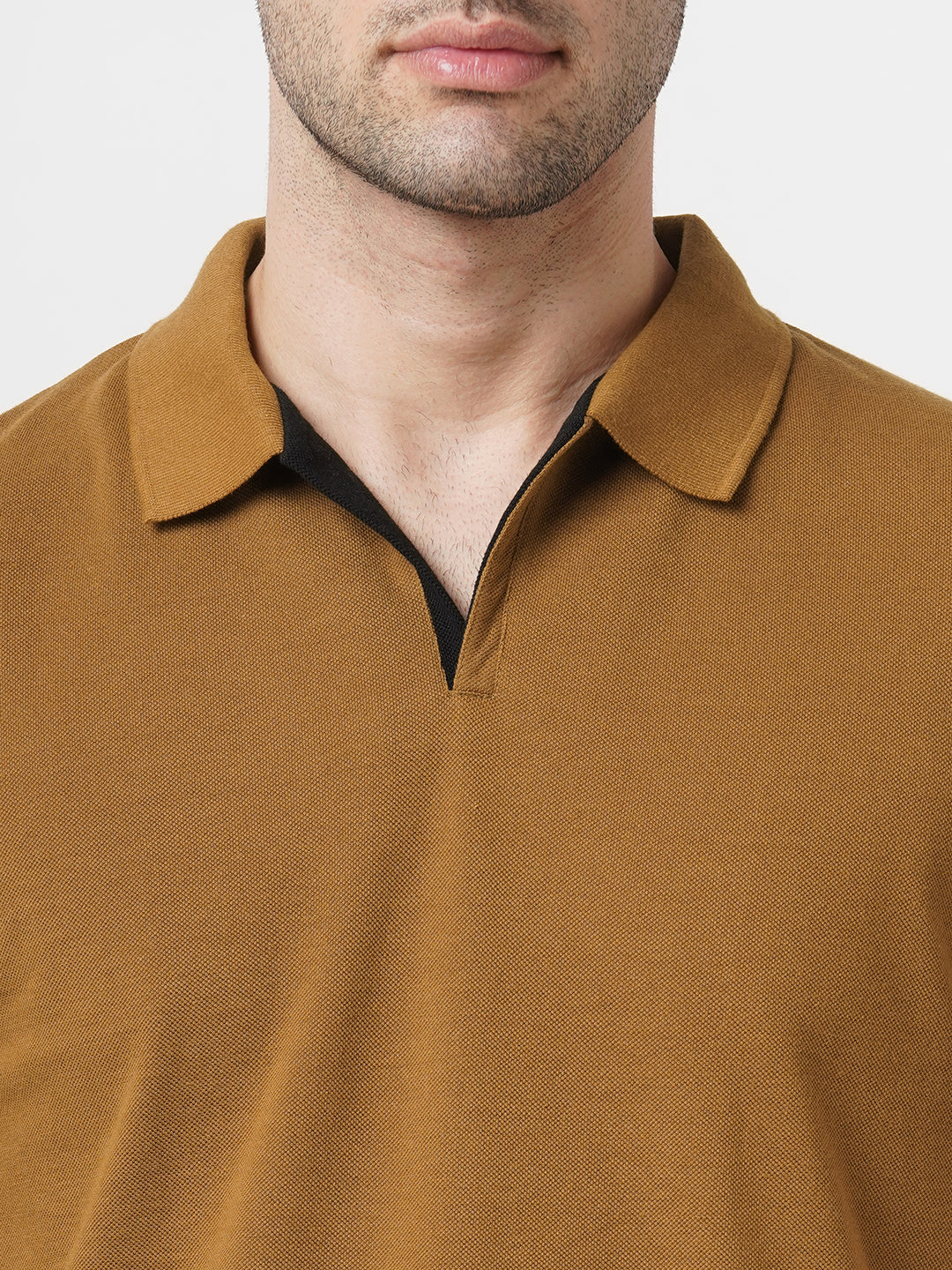 STITCH HUB Men's Polo Tshirt Cotton Rich Blend Comfortable, Stylish, and Breathable Copper Polo for Formal & Casual Wear