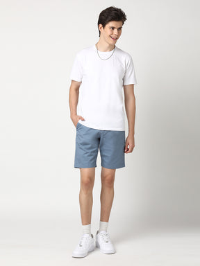 Stitch Hub Men's White T-Shirt - Cotton Lycra Regular Fit, Stretchable, Casual & Formal Wear, Premium Quality Solid Round Neck Tee