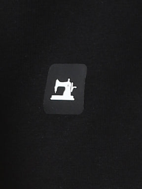 Stitch Hub Men's Solid Black T-Shirt Cotton Lycra - Regular Fit, Stretchable, Round Neck, Versatile for Casual & Formal Wear