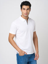 STITCH HUB Men's Polo Tshirt Cotton Rich Blend, Classic Fit, Breathable & Stylish White Polo for Casual & Smart Wear