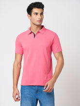 STITCH HUB Johnny Polo Men's Tshirt - Rose Cotton Rich Blend, Regular Fit, Stylish & Comfortable for Formal & Casual Wear