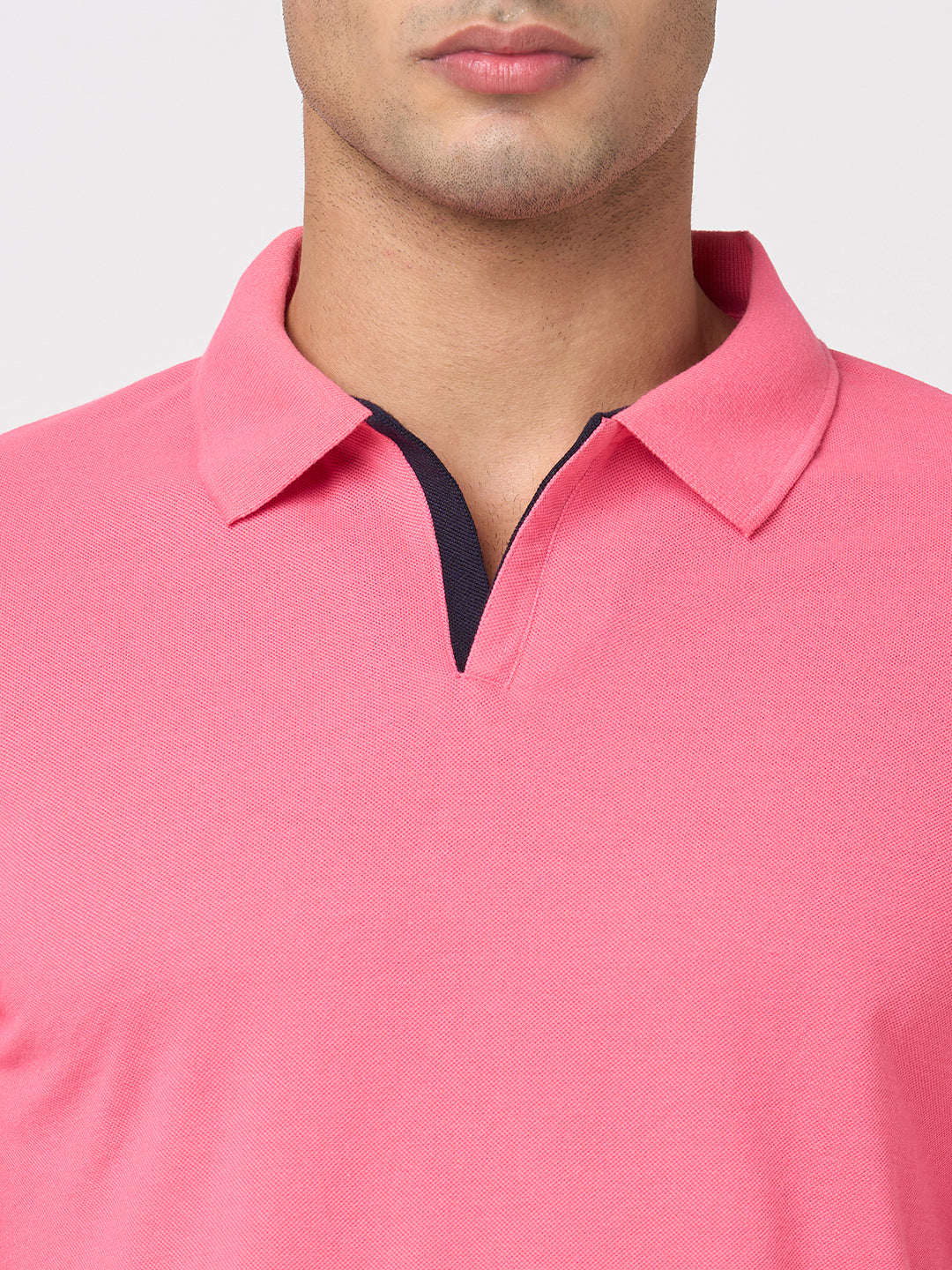 STITCH HUB Johnny Polo Men's Tshirt - Rose Cotton Rich Blend, Regular Fit, Stylish & Comfortable for Formal & Casual Wear
