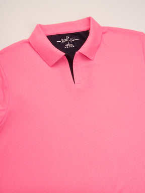 STITCH HUB Johnny Polo Men's Tshirt - Rose Cotton Rich Blend, Regular Fit, Stylish & Comfortable for Formal & Casual Wear