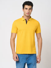 STITCH HUB Men's Polo Tshirt - Mustard Cotton Rich Blend, Regular Fit, Stylish & Versatile for Formal & Casual Wear