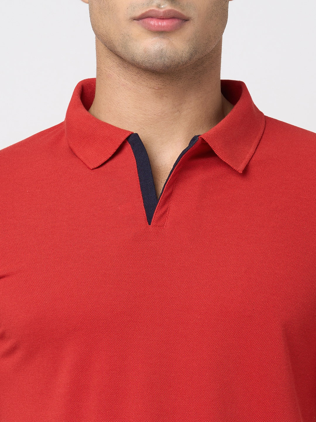 STITCH HUB Men's Johnny Polo Dark Red Tshirt - Cotton Rich Blend, Breathable & Stylish for Formal & Casual Wear