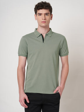 STITCH HUB Johnny Polo Men's Tshirt - Grey Cotton Rich Blend, Classic Fit, Breathable & Stylish for All-Day Comfort