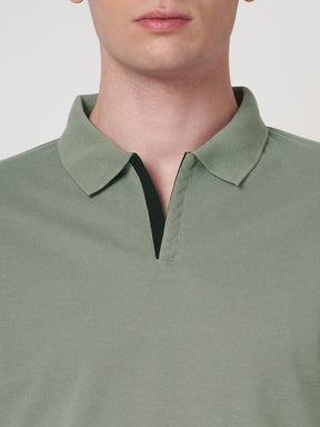 STITCH HUB Johnny Polo Men's Tshirt - Grey Cotton Rich Blend, Classic Fit, Breathable & Stylish for All-Day Comfort