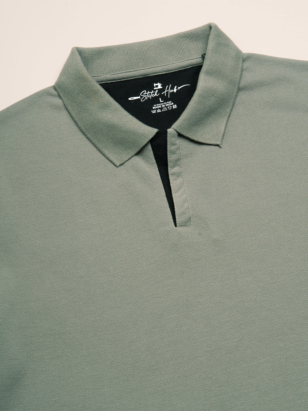 STITCH HUB Johnny Polo Men's Tshirt - Grey Cotton Rich Blend, Classic Fit, Breathable & Stylish for All-Day Comfort