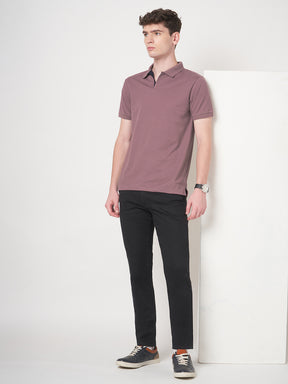 STITCH HUB Men's Polo Tshirt Mauve Cotton Rich Blend Casual & Formal Wear, Breathable, Durable, Stylish for Everyday Comfort