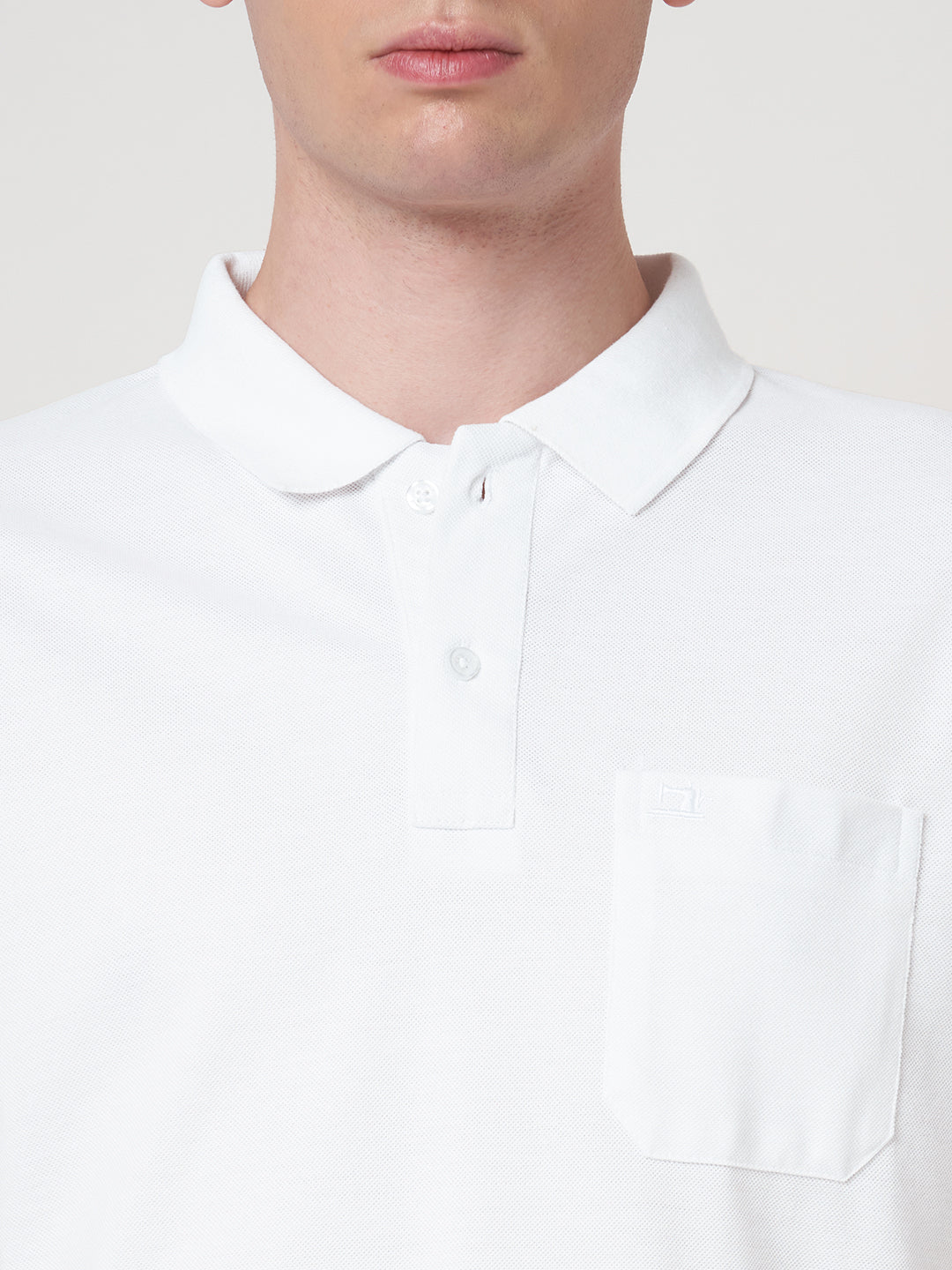 STITCH HUB Men's Matty Polo - Cotton Rich Blend, Regular Fit, Elegant White Polo for Formal & Casual Wear