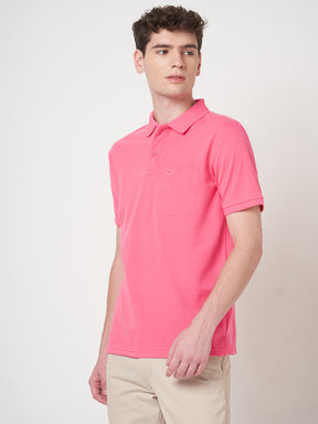 STITCH HUB Men's Matty Polo Tshirt - Rose Cotton Rich Blend, Breathable & Stylish, Perfect for Casual & Formal Wear