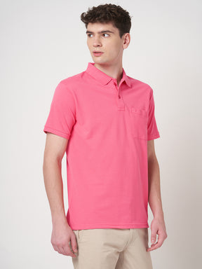 STITCH HUB Men's Matty Polo Tshirt - Rose Cotton Rich Blend, Breathable & Stylish, Perfect for Casual & Formal Wear