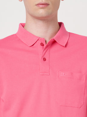 STITCH HUB Men's Matty Polo Tshirt - Rose Cotton Rich Blend, Breathable & Stylish, Perfect for Casual & Formal Wear