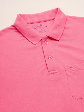 STITCH HUB Men's Matty Polo Tshirt - Rose Cotton Rich Blend, Breathable & Stylish, Perfect for Casual & Formal Wear