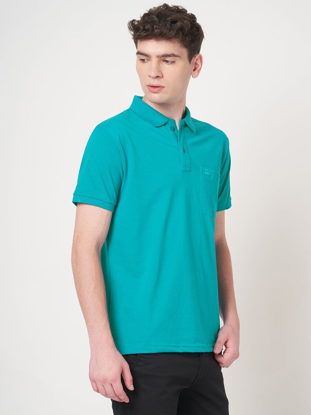 STITCH HUB Men's Matty Polo in Ocean Blue – Cotton Rich Blend, Breathable, Stylish & Durable for Casual and Outdoor Wear