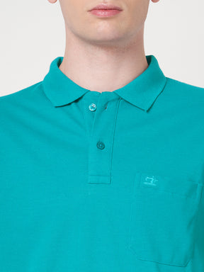 STITCH HUB Men's Matty Polo in Ocean Blue – Cotton Rich Blend, Breathable, Stylish & Durable for Casual and Outdoor Wear