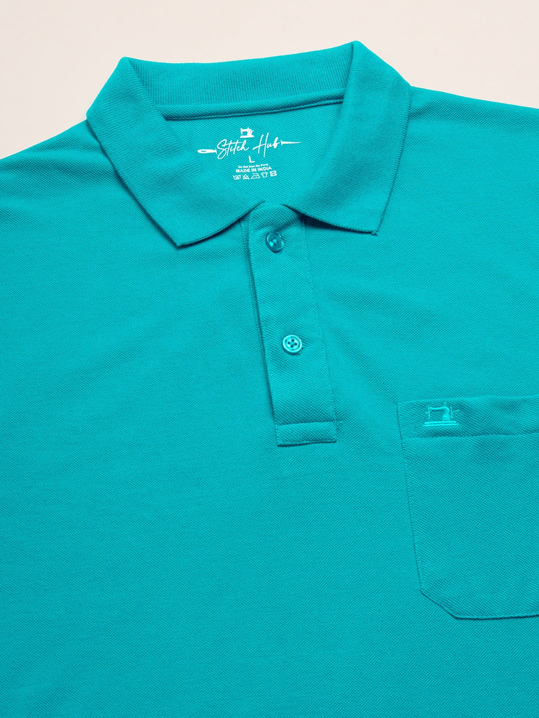 STITCH HUB Men's Matty Polo in Ocean Blue – Cotton Rich Blend, Breathable, Stylish & Durable for Casual and Outdoor Wear
