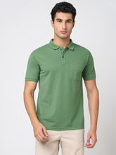 STITCH HUB Men's Matty Polo Tshirt - Grass Color, Cotton Rich Blend, Regular Fit, Stylish & Comfortable for Everyday Wear