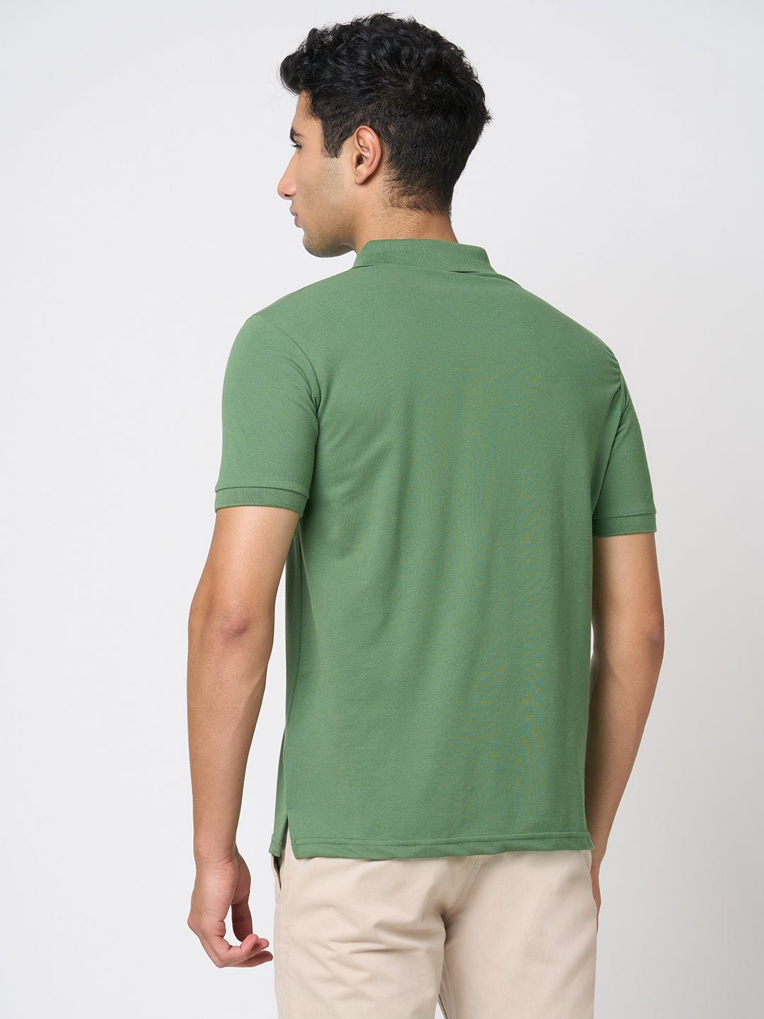 STITCH HUB Men's Matty Polo Tshirt - Grass Color, Cotton Rich Blend, Regular Fit, Stylish & Comfortable for Everyday Wear
