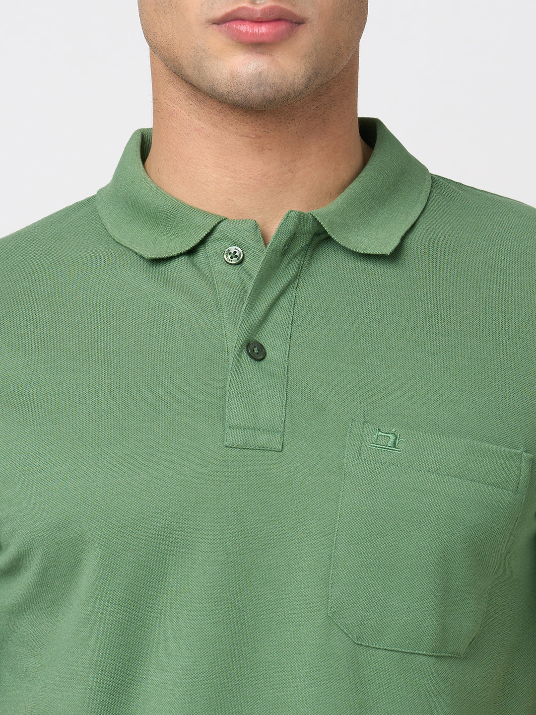 STITCH HUB Men's Matty Polo Tshirt - Grass Color, Cotton Rich Blend, Regular Fit, Stylish & Comfortable for Everyday Wear