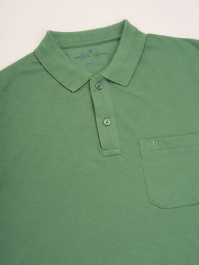 STITCH HUB Men's Matty Polo Tshirt - Grass Color, Cotton Rich Blend, Regular Fit, Stylish & Comfortable for Everyday Wear