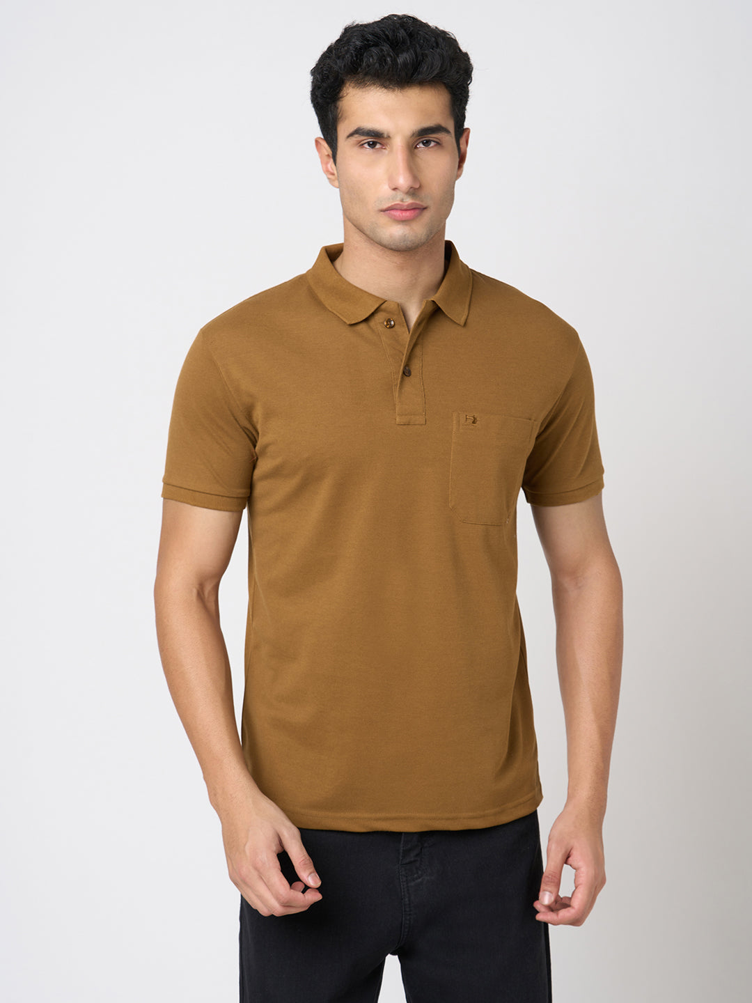 STITCH HUB Men's Copper Matty Polo - Cotton Rich Blend, Breathable, Stylish & Comfortable for Casual & Formal Wear