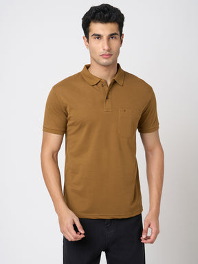 STITCH HUB Men's Copper Matty Polo - Cotton Rich Blend, Breathable, Stylish & Comfortable for Casual & Formal Wear