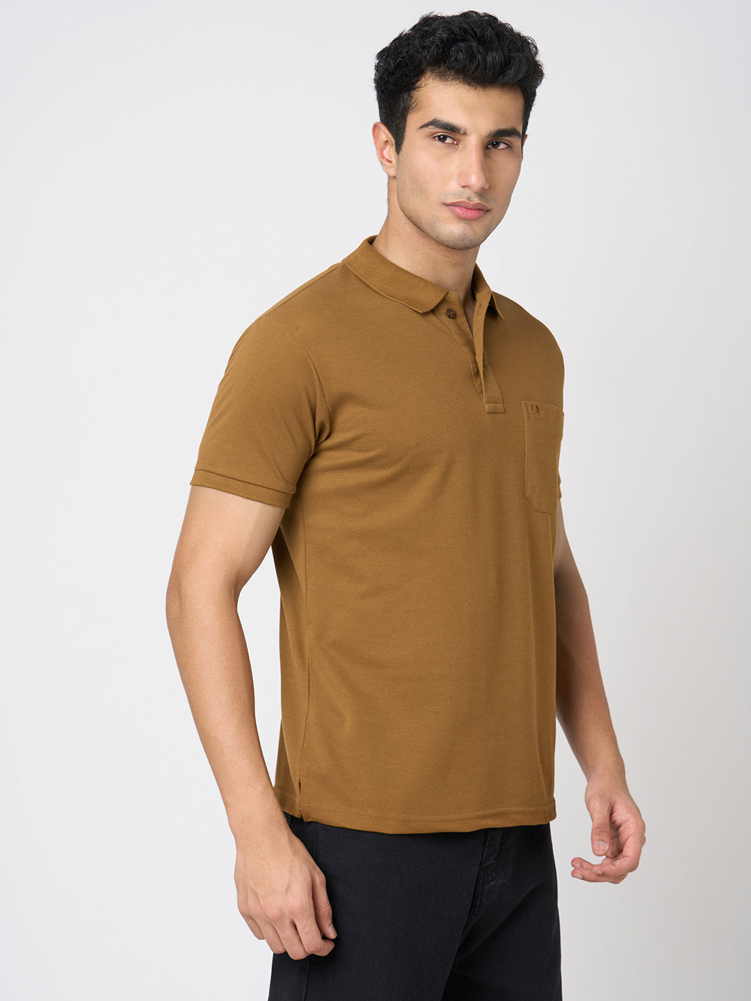 STITCH HUB Men's Copper Matty Polo - Cotton Rich Blend, Breathable, Stylish & Comfortable for Casual & Formal Wear
